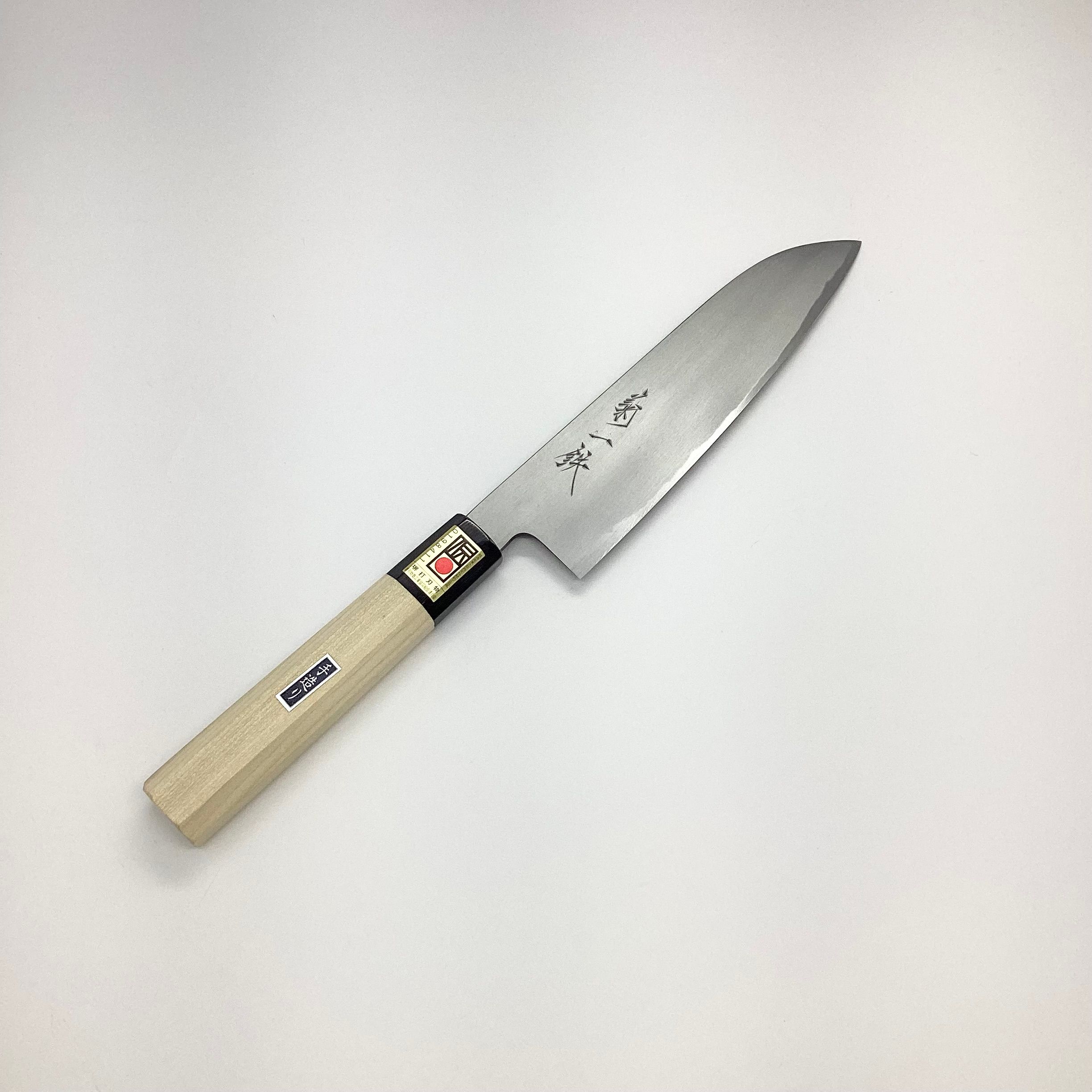 【伊野忠刃物製作所】7　菊一鉄 両刃文化　180mm 白二鋼